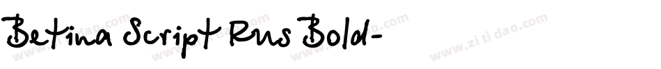 Betina Script Rus Bold字体转换